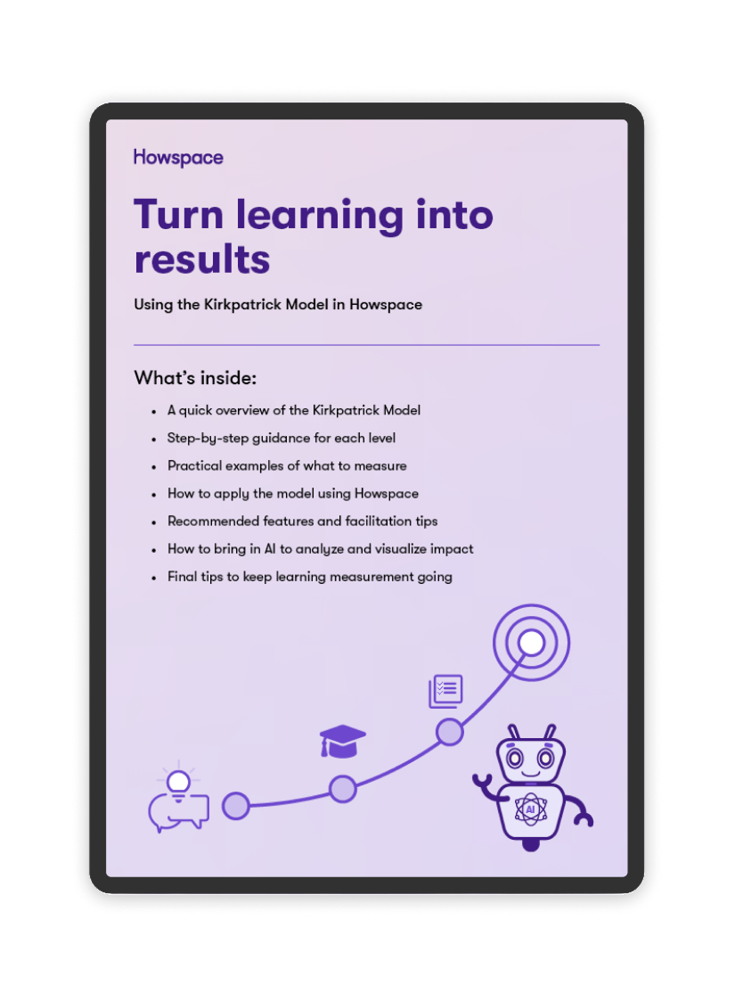 Turn learning into results: Using the Kirkpatrick Model in Howspace
